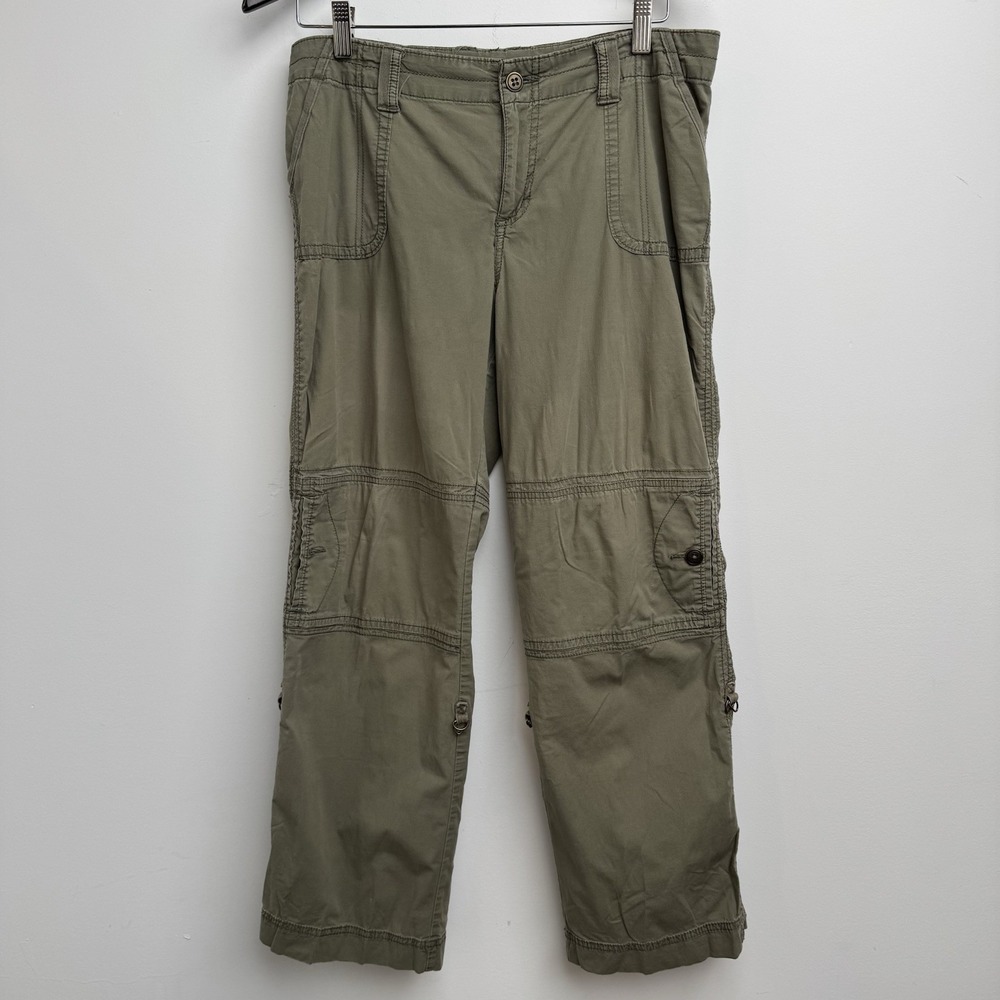 St Johns Bay Cargo Pants 12P Brown Lightweight Outdoor Walking Wide Womens